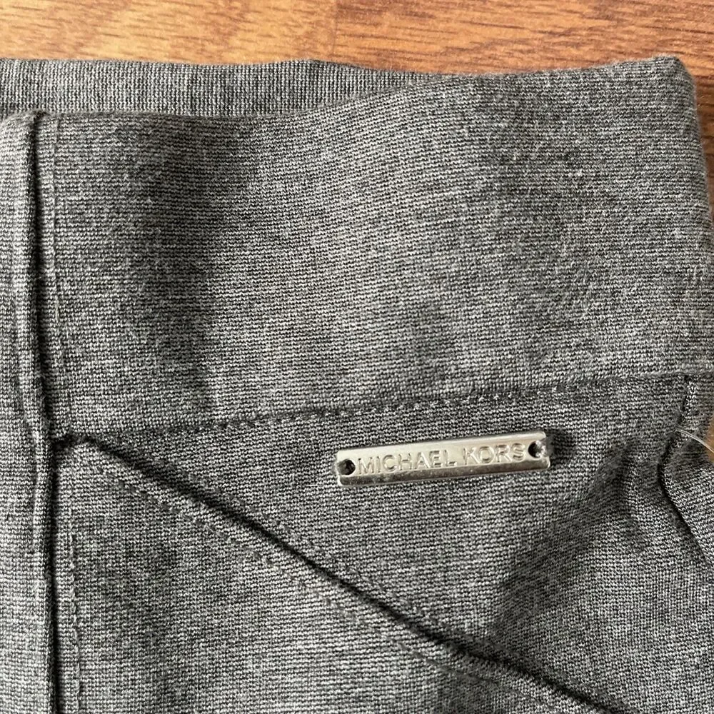 Michael Kors Derby Stretch Pants Size Medium In Gray